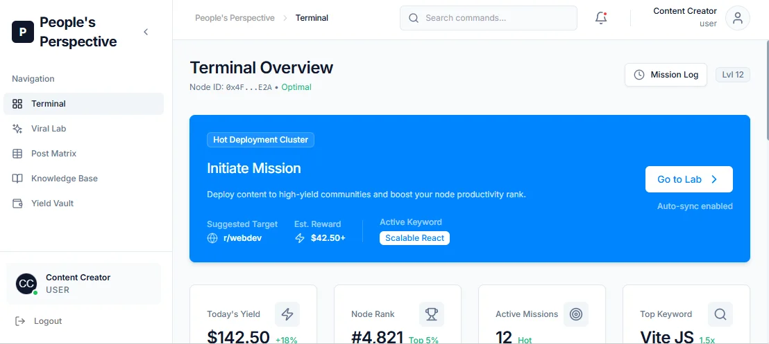 People's Perspective Community Writing & AI Data Platform — screenshot 4