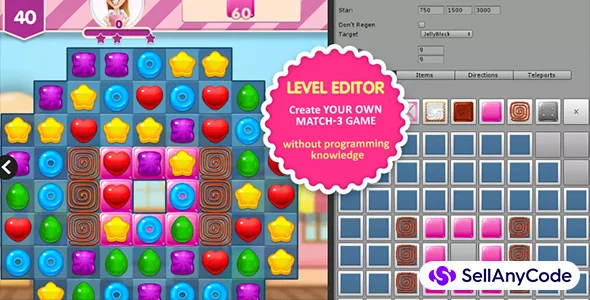 Sugar Match 3 + PSD Source Pack