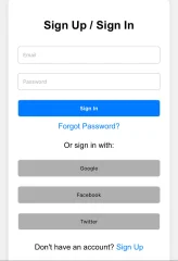 Sign Up and Sign in Login Page