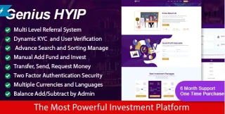 Genius HYIP v2 - All in One Investment Platform with Extended License