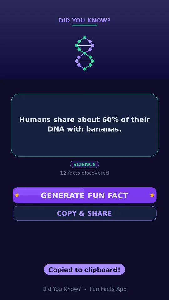 Fun Facts Android App — screenshot 1