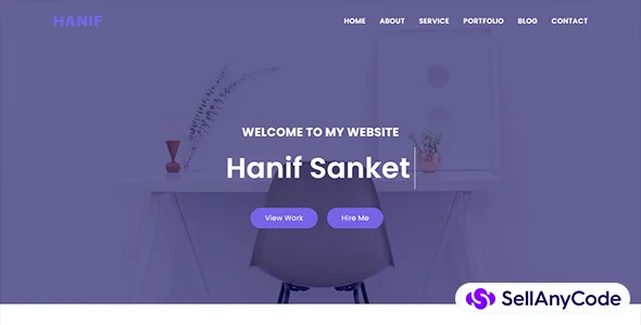 Hanif Personal Portfolio Website Template