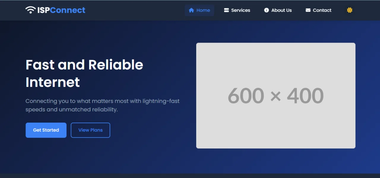 ISPConnect - Internet Service Provider Website — screenshot 1