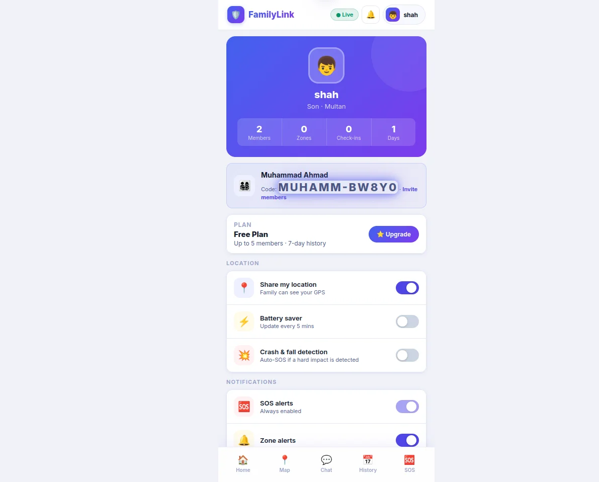 FamilyLink - Real-Time Family Safety App — screenshot 4
