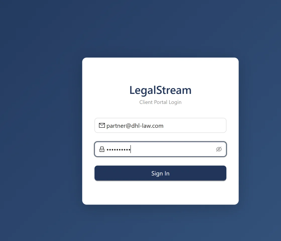 LegalStream - AI-Powered Legal Case & Document Management SaaS — screenshot 1