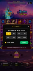 Aladdin Wishes Cascading Slot Game (Cocos Creator 3.8.8, iOS)
