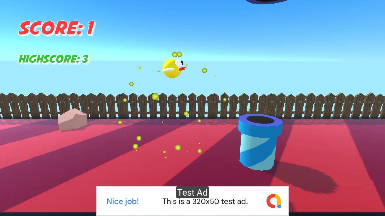 Yellow Bird 3D (Unity+AdMob+Android+iOS) — screenshot 4