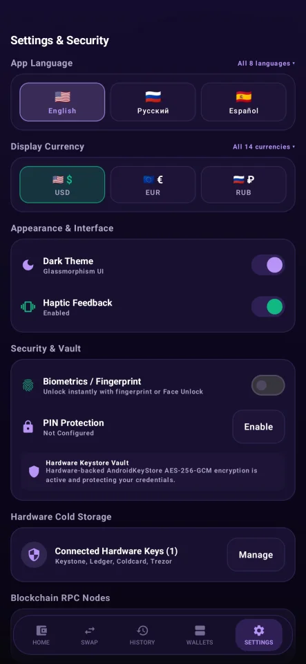 CryptoWallet Multi-Chain Crypto Wallet Android App Template — screenshot 5
