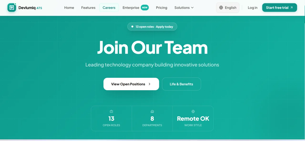 Devlumiq ATS - Full Stack Applicant Tracking System - Next.js 15, React, TypeScript, Prisma — screenshot 4