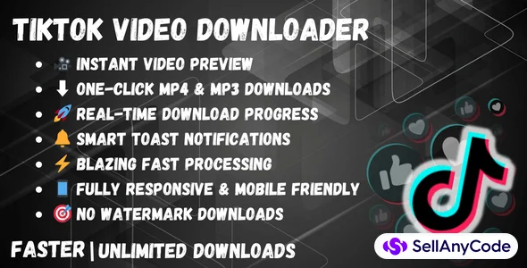 TikTok Video Downloader Without Watermark Pure Frontend Tool