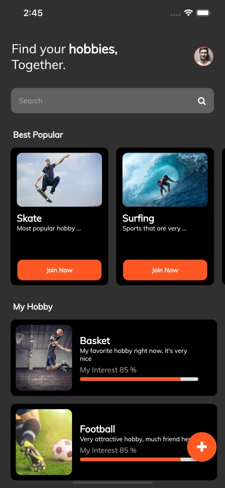 Hobbies - Social Full Flutter v.2.10 App with Chat | Web Admin Panel | GetX | Hive — screenshot 4
