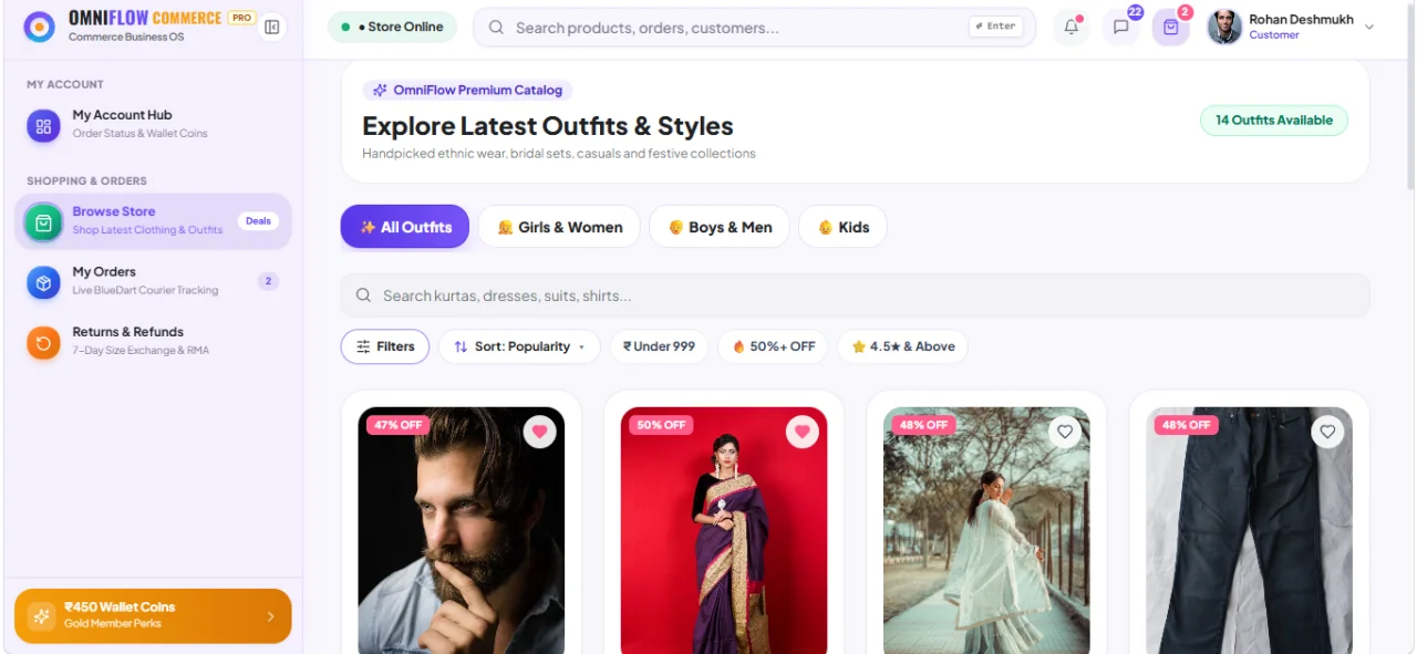 OmniFlow Commerce Modern E-Commerce Business Operating System — screenshot 5
