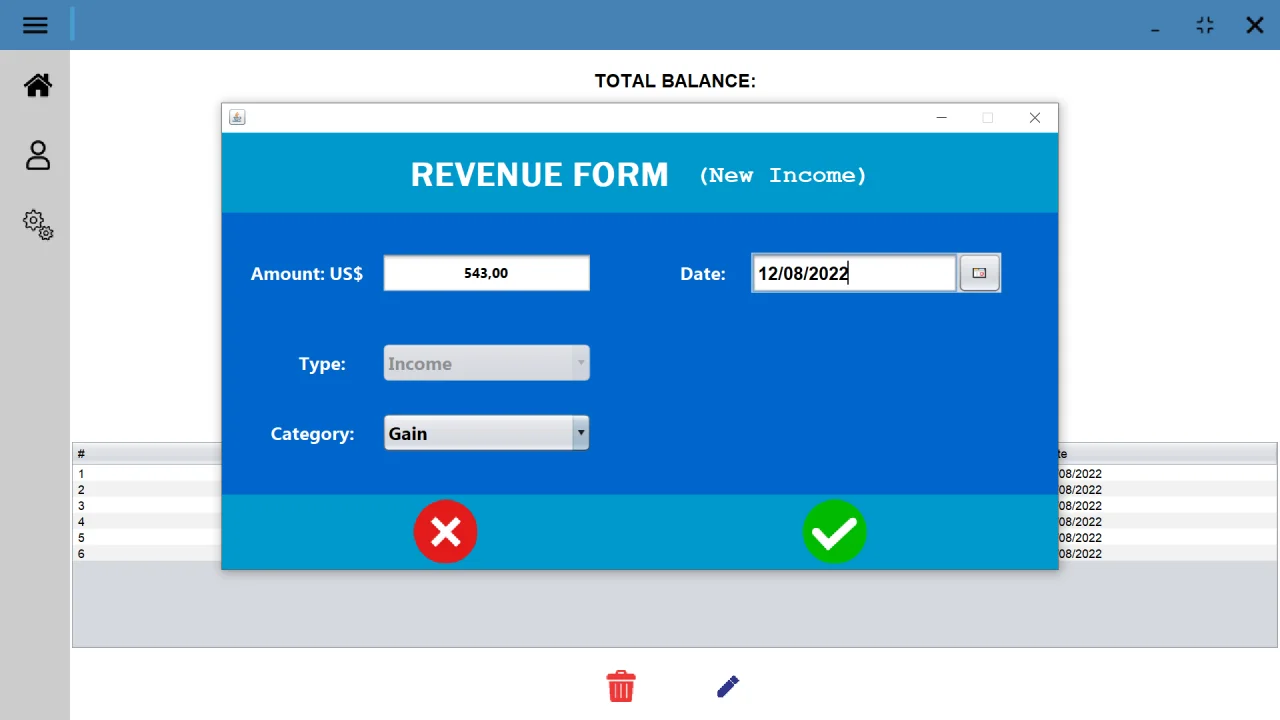 Virtual Wallet Template in Java — screenshot 4