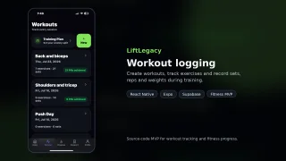 LiftLegacy React Native Fitness Tracker App MVP