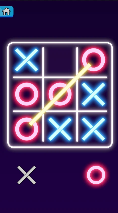 Tic Tac Toe 2D Glow Game Unity Source Code — screenshot 6