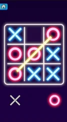 Tic Tac Toe 2D Glow Game Unity Source Code