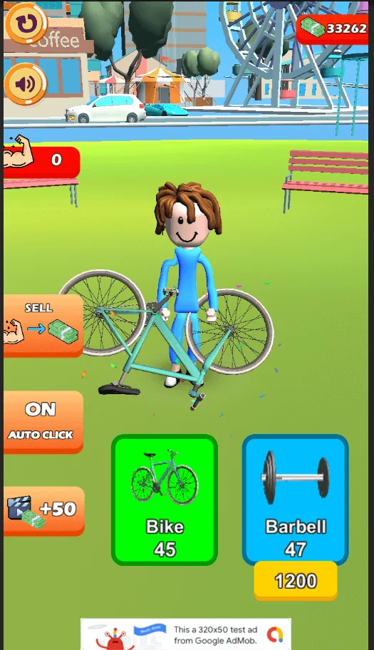 Lifting Hero Gym Tap Clicker 3D Game Unity Source Code — screenshot 5