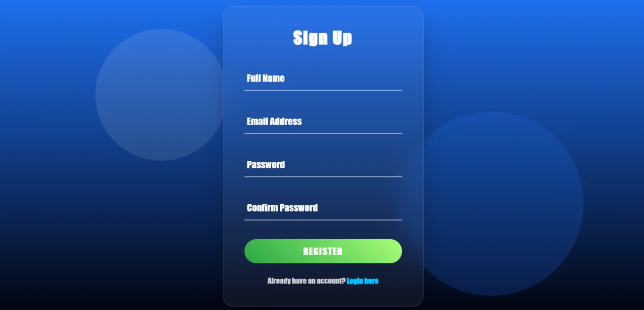 Modern Glassmorphism Login — screenshot 2