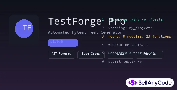 TestForge Pro AI-Assisted Pytest Unit Test Generator