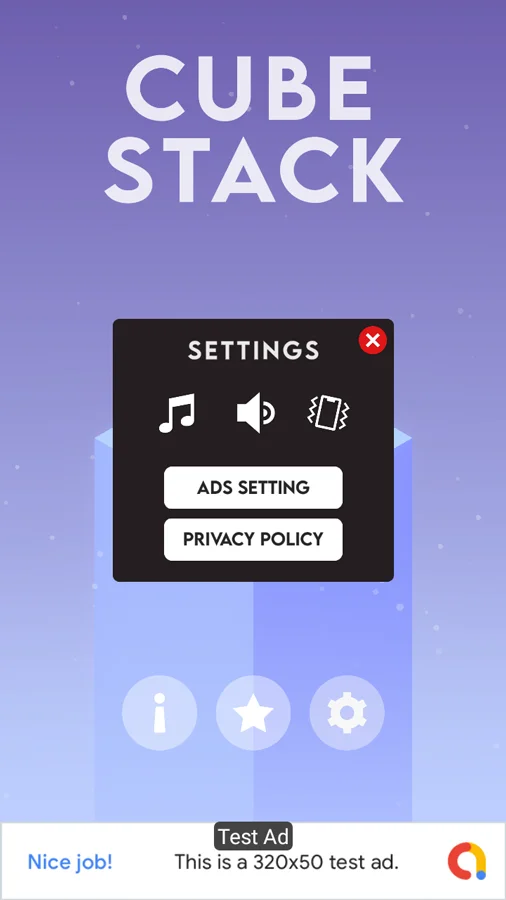 Cube Stack Game Source Code — screenshot 5