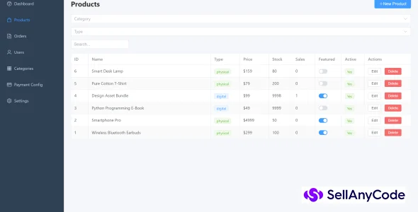 EC Shop Lite Python FastAPI + Vue 3 Store Script (Stripe, PayPal, COD) — cover