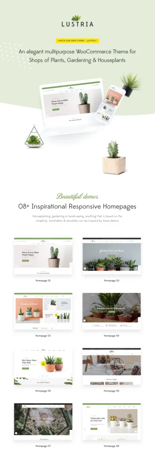 Lustria - MultiPurpose Plant Store WordPress Theme — screenshot 1