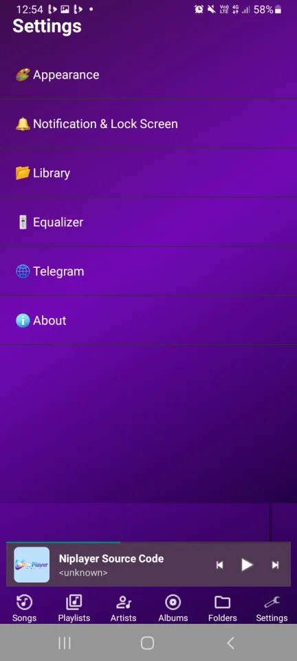 Android Music Player App Source Code Java — screenshot 1