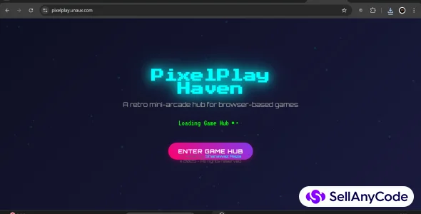 PixelPlayHaven JavaScript Gaming Site with 18+ Games Source Code Bundle