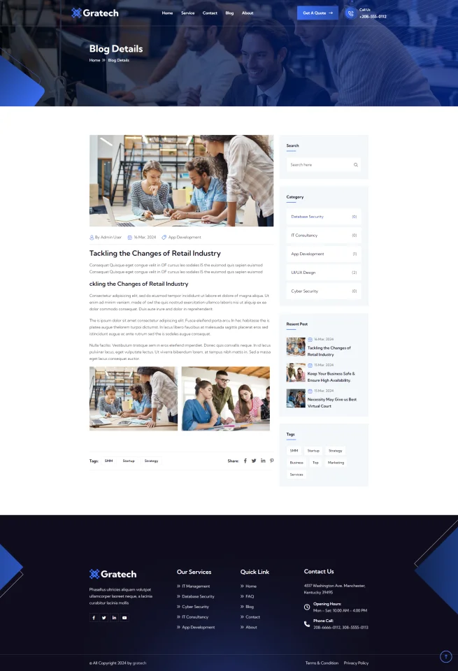 Gratech - Multi-Business Services with Advanced Page Builder & Workflow Tools — screenshot 4