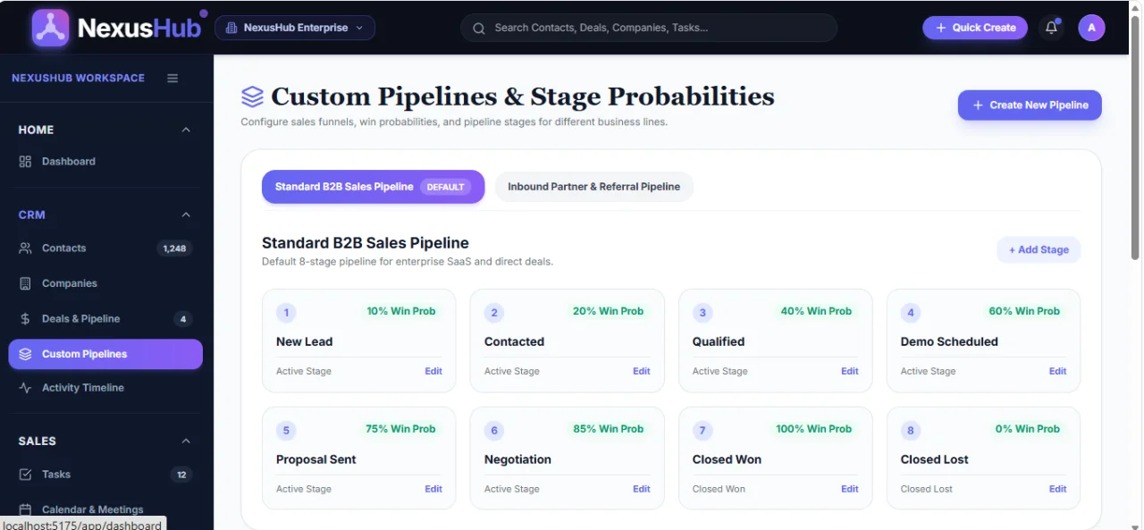 NexusHub Agentic Customer Platform & CRM Client — screenshot 3