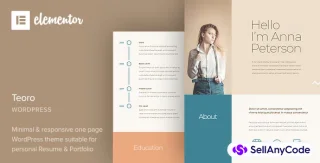 Teoro - CV Resume WordPress Theme