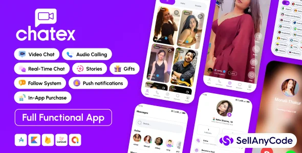 Chatex - Ultimate Social Dating App | Video Calling | Voice Calling |Chat| Short Video Dating App