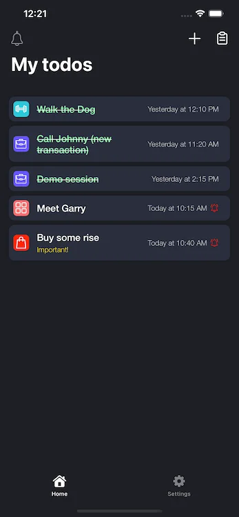 TaskEr - A Powerful Todo iOS App (Swift, iOS 11+) — screenshot 4