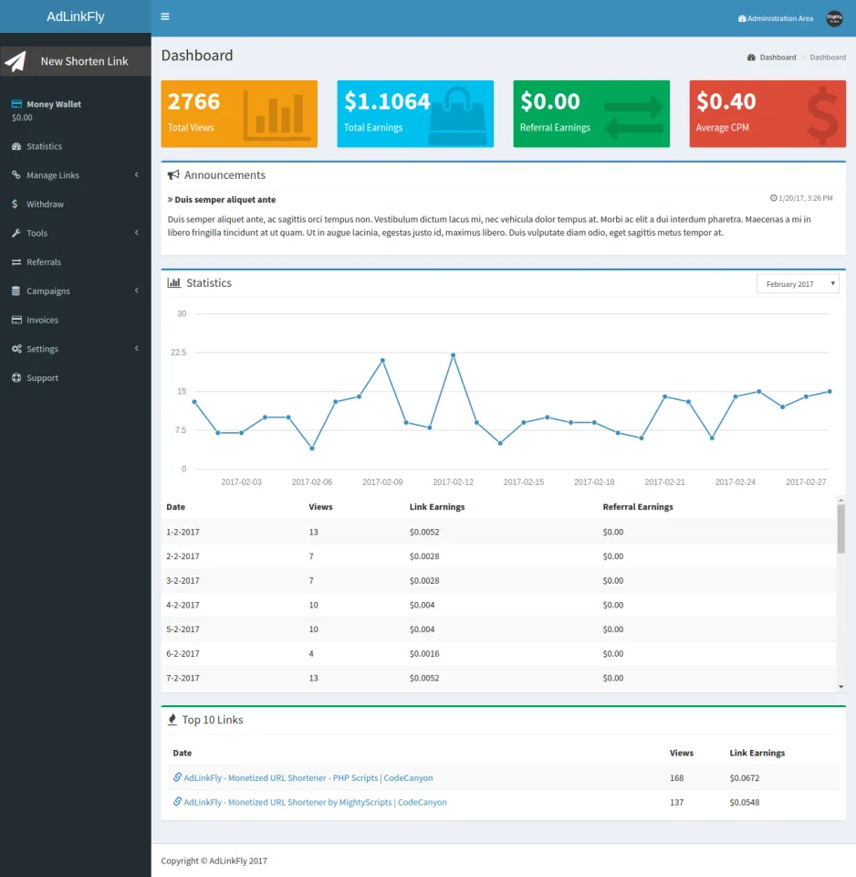 AdLinkFly - Monetized URL Shortener — screenshot 10
