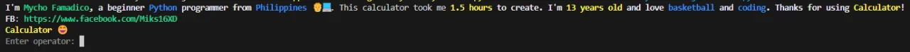 Python Calculator — screenshot 1