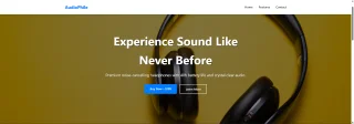 AudioPhile - Headphones Landing Page HTML Template