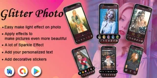 3D Glitter Effect - Glitter Photo Editor & Sparkle Light Photo Overlay - Magic Brush Light Effect