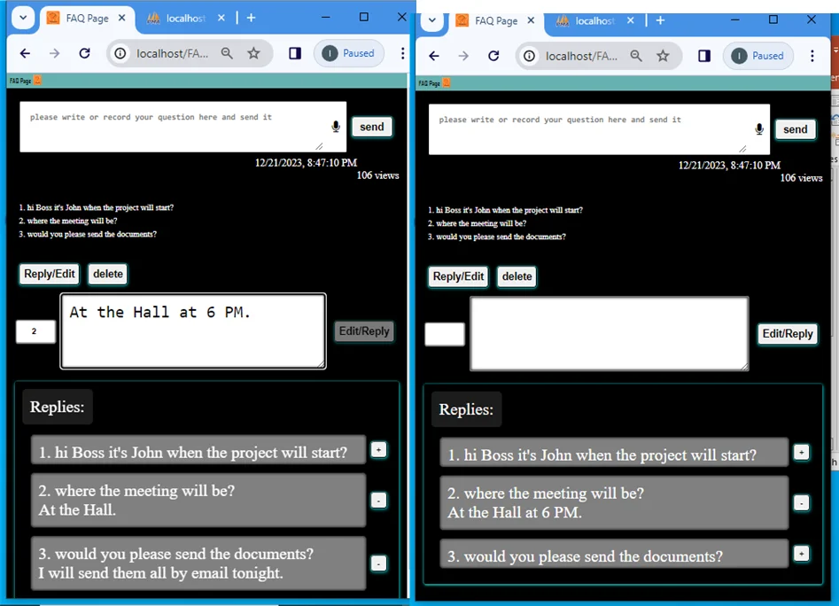 FAQ Page — screenshot 4