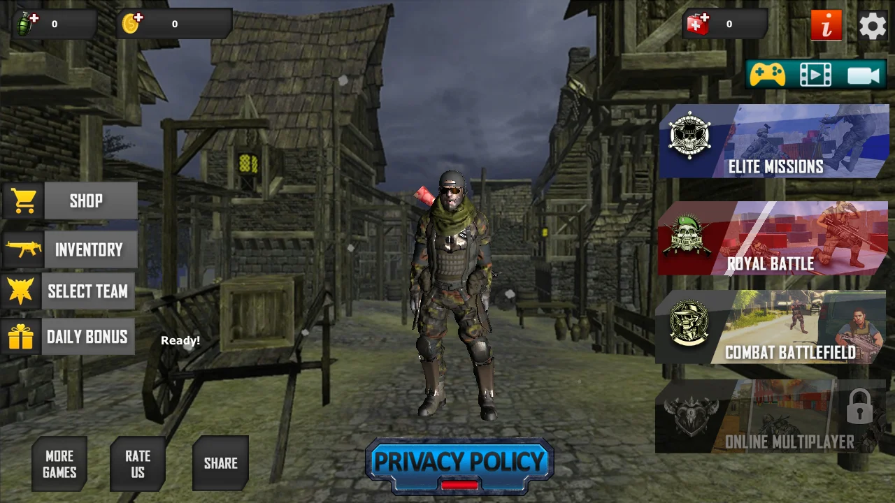 Commando Survival Strike Shooting Game-Unity 3D Action Source Code — screenshot 1