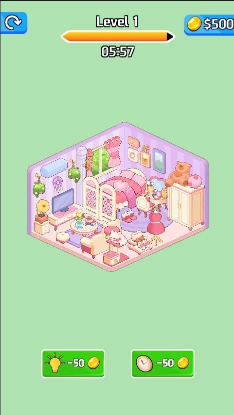 Dreamy Room Decor Life Game Unity Source Code — screenshot 1