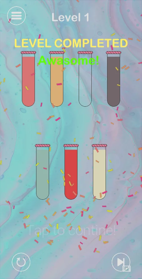 Liquid Sort Puzzle Unity Source Code + 3000 Levels — screenshot 4