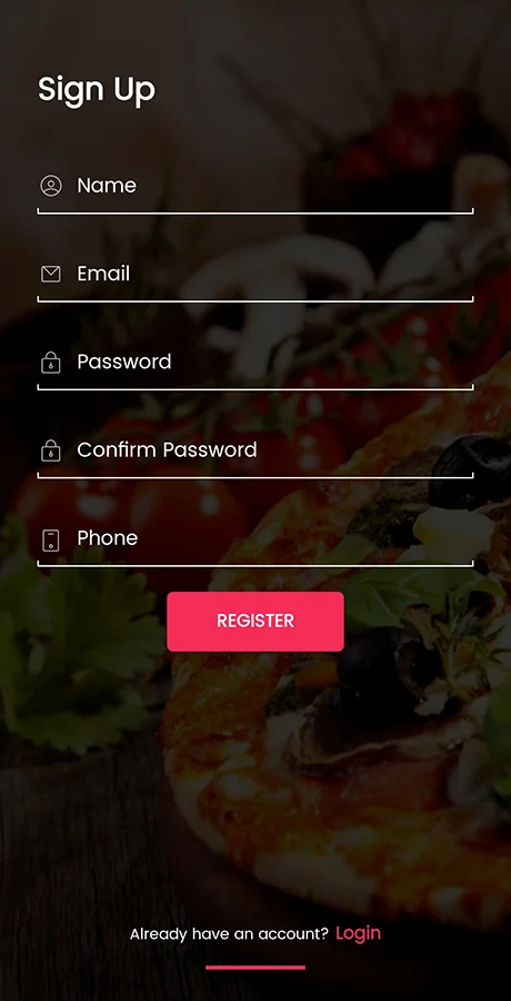 Viavi Food Delivery Android App — screenshot 1