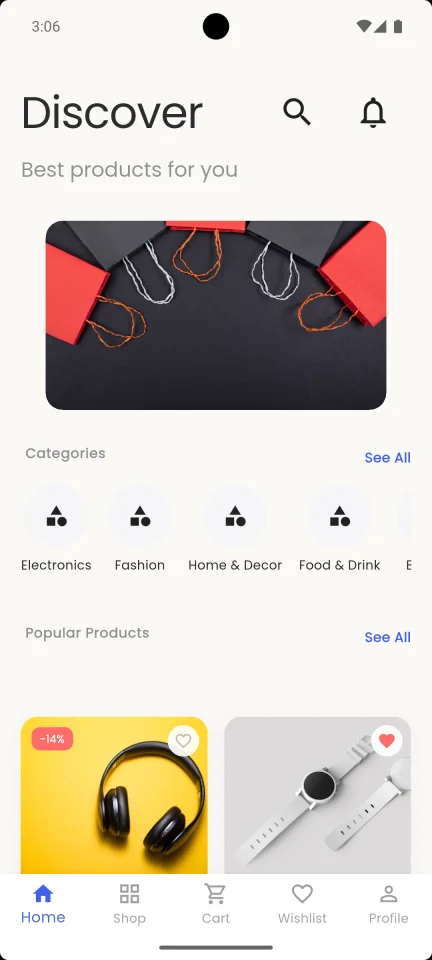 EcomMart - Ultimate Flutter E-Commerce App Template (GetX) — screenshot 2