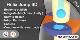 Helix Jump 3D (Unity Project+Android+iOS+AdMob)