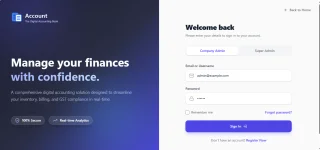 Bill Book Account Frontend - Digital Accounting & Billing SaaS
