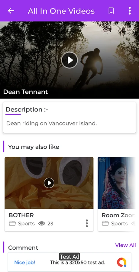 Android All in One Videos App (DailyMotion, Vimeo, YouTube, Server Videos, AdMob with GDPR) — screenshot 4