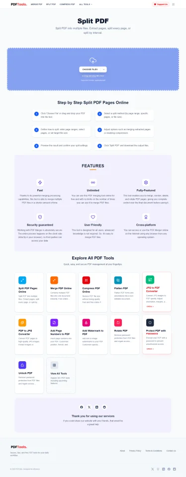 PDF Tools Web App Template — screenshot 2