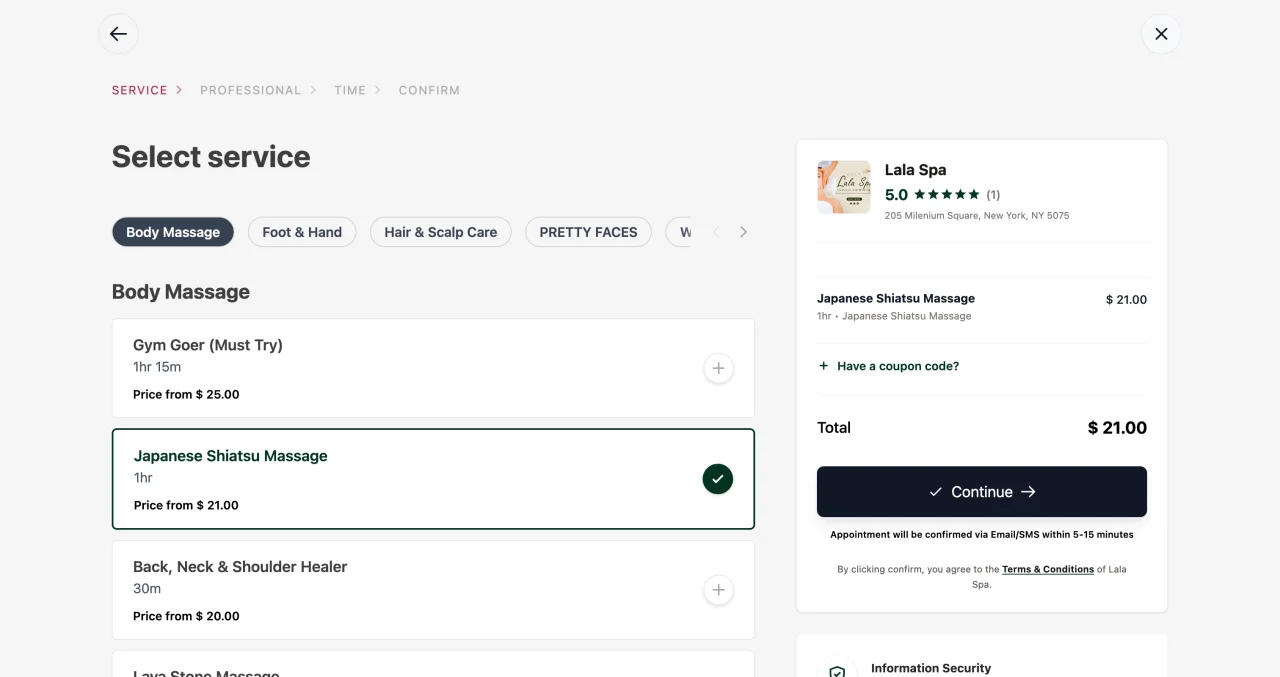 SureBooking Online Appointment Booking Laravel System for Salons, Spas & Beauty — screenshot 3