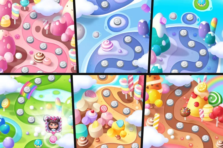 Candy Match 3 Kit + PSD Sources Pack — screenshot 3