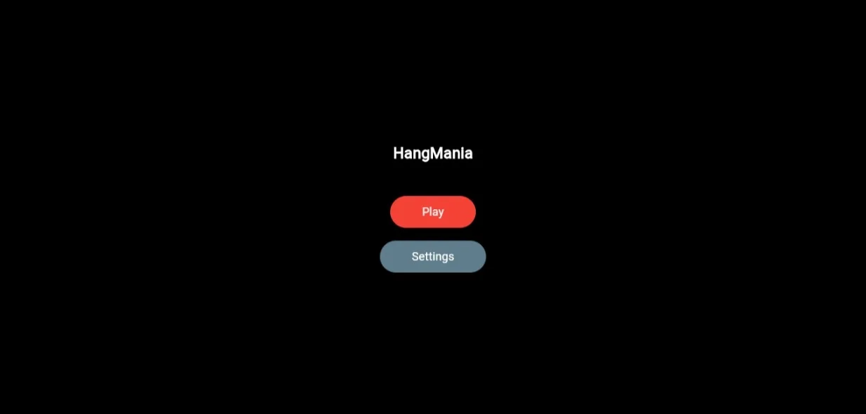 Hangmania - Classic Word Puzzle Game (Flutter + AdMob) — screenshot 1